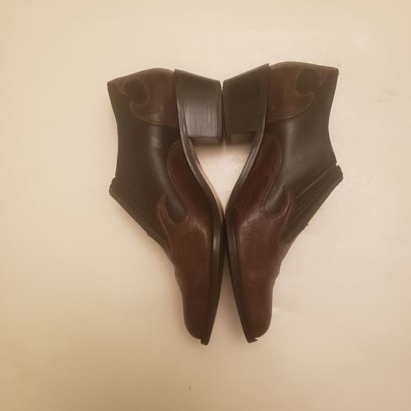 Dingo Western Style Black brown Leather ankle‎ Booties - Picture 3 of 12